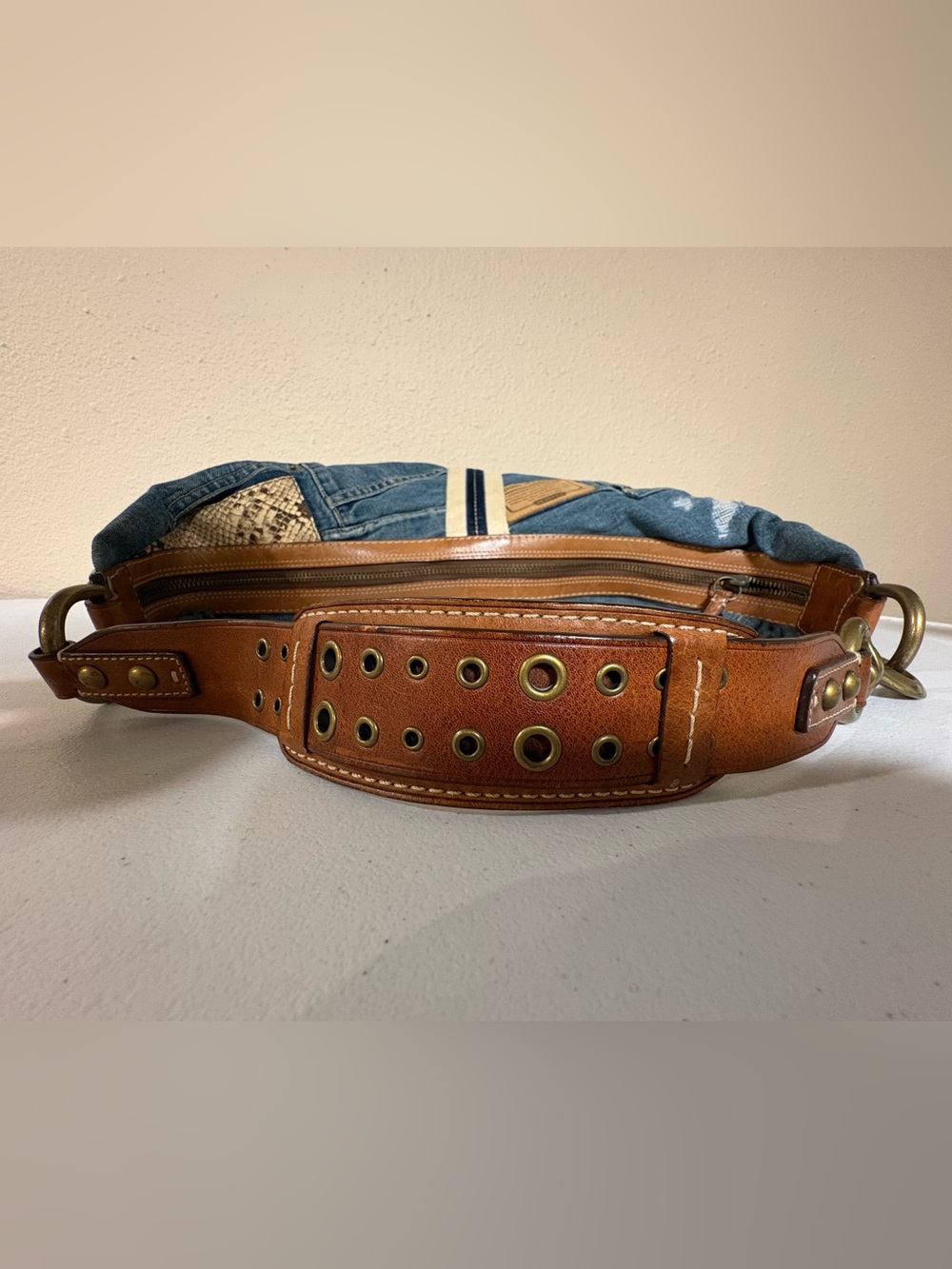 Rare Coach Denim Patchwork XL Hobo Shoulder Bag 10016 - Picture 13 of 16